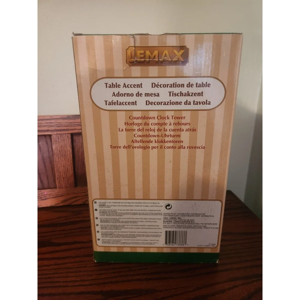 Lemax 2017 Holiday Village Countdown Clock Tower Christmas #73333 W/ Box‎